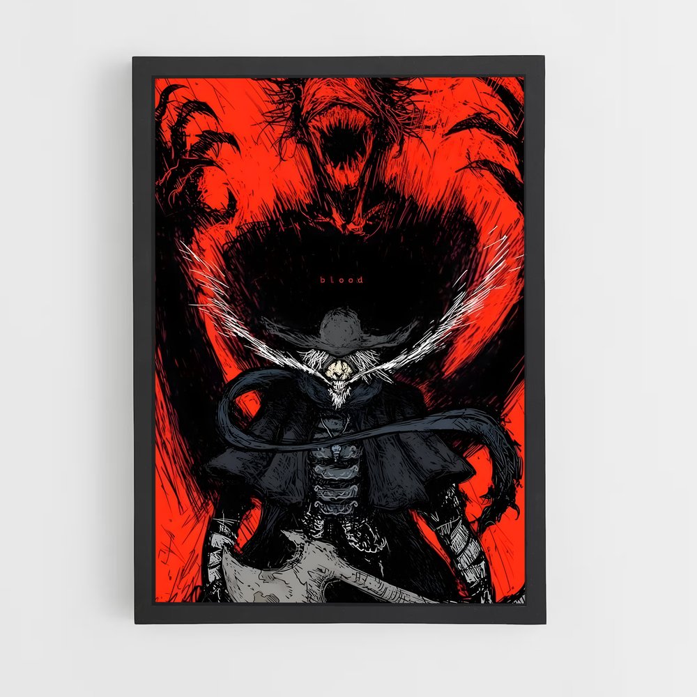 Poster Le Démon Sombre – affiche Bloodborne (vue 2)